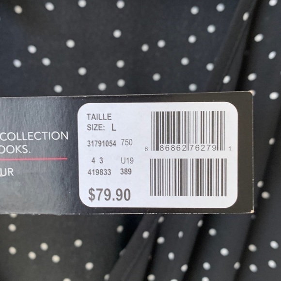 Stork & Babe Maternity Black Polka Dot Sleeveless Dress V-Neck Size Large NWT - Picture 8 of 10